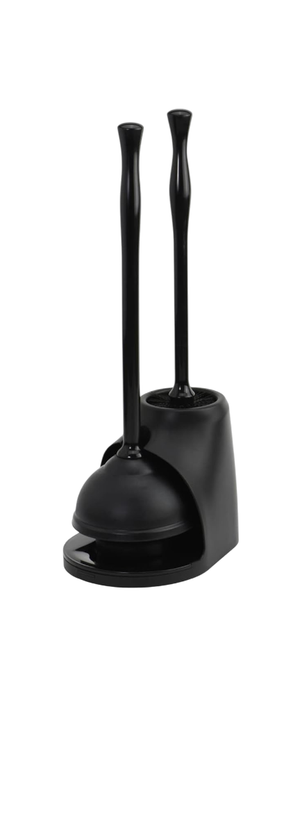  Bowl Brush & Plunger Combo - Heavy-Duty Toilet Plunger